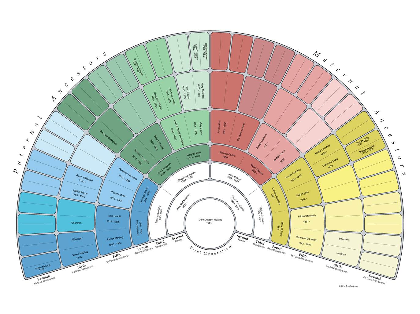 McGing Family Fan Chart